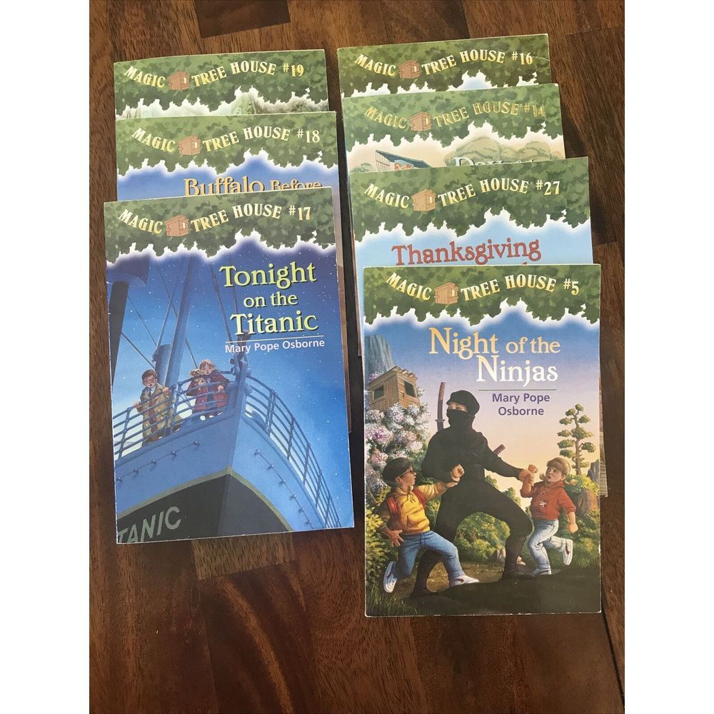 7 Magic Tree House Books Mary Pope‎ Osborne. #5,#14,#16,#17,#18,#19,#27